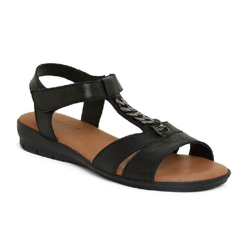 Baleno Sandal in Black Leather