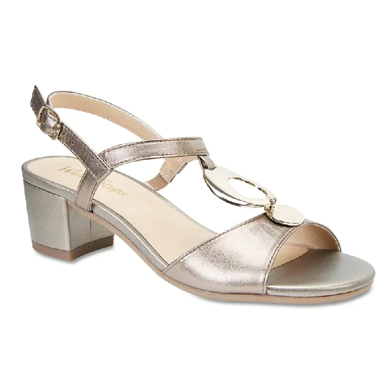 Estelle Heel in Pewter Leather