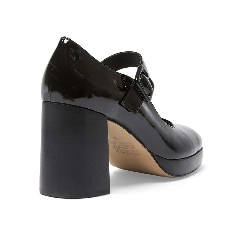 Hilton Heel in Black Patent