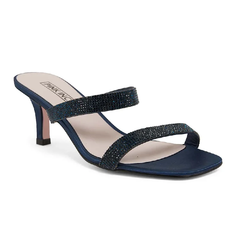 Imogen Heel in Navy Fabric