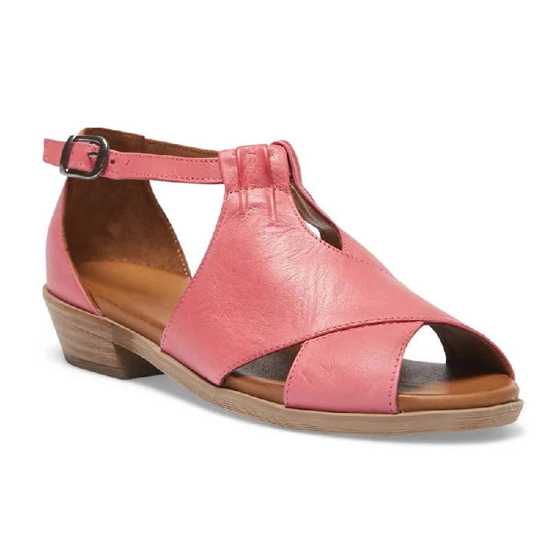 Laguna Sandal in Fuschia And Cognac Leather