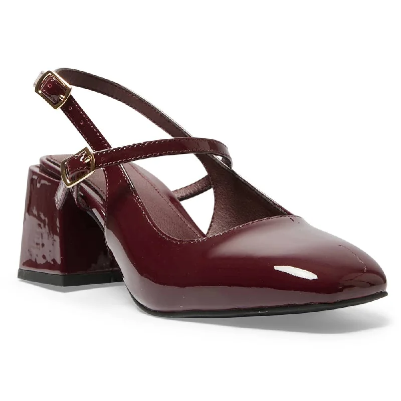 Lenora Heel in Wine Patent