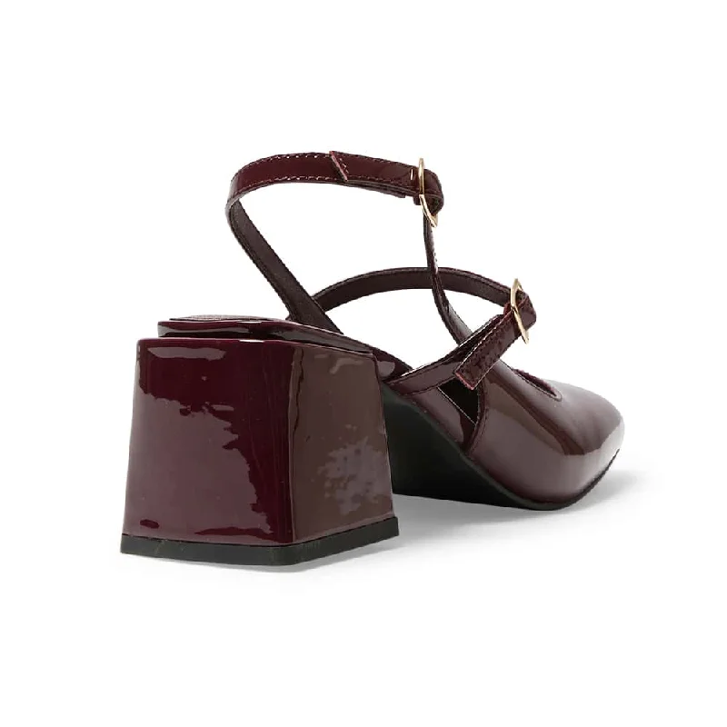 Lenora Heel in Wine Patent