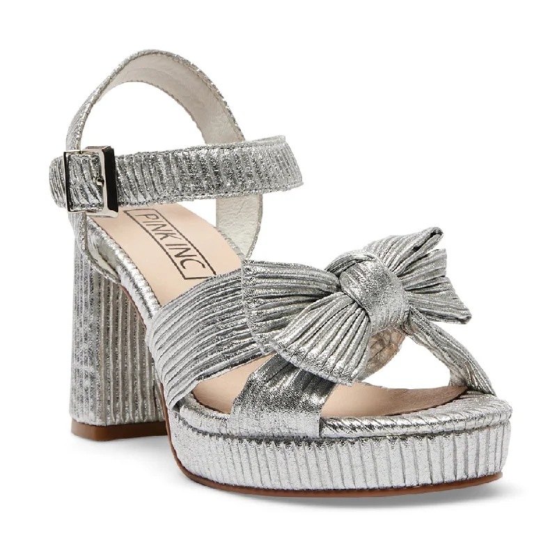 Sherbet Heel in Silver Pleat