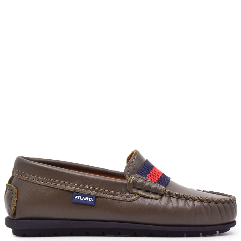 Atlanta Mocassin Olive Ribbon Loafer