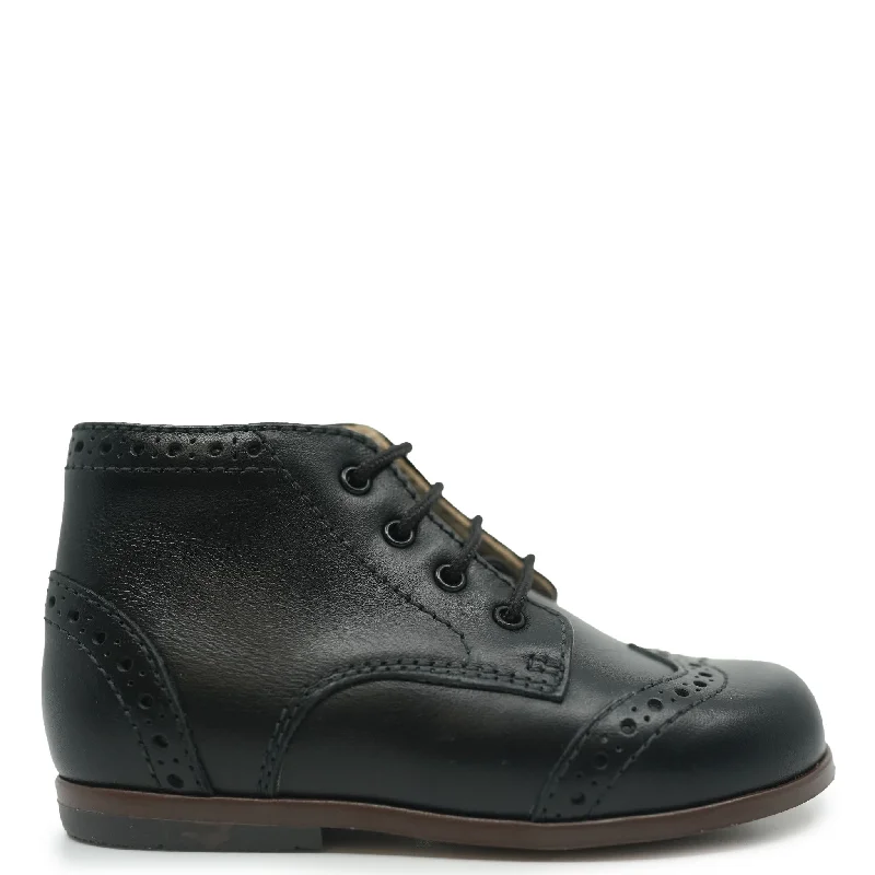 Beberlis Black Wingtip Baby Bootie