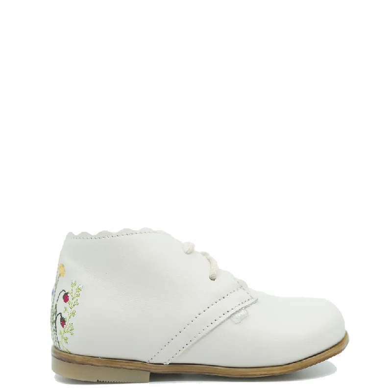 Emel Off White Embroidered Baby Bootie