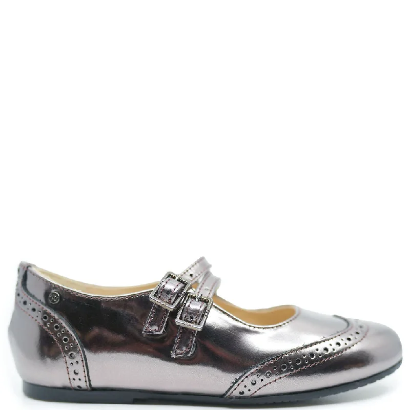 Manuela Pewter Wingtip Mary Jane