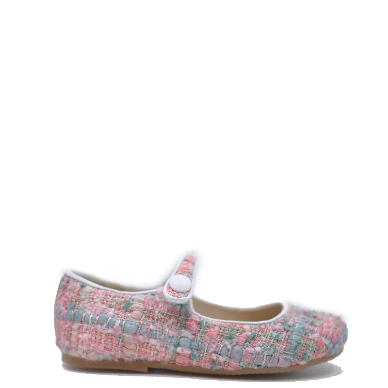 Manuela Pink Tweed Mary Jane