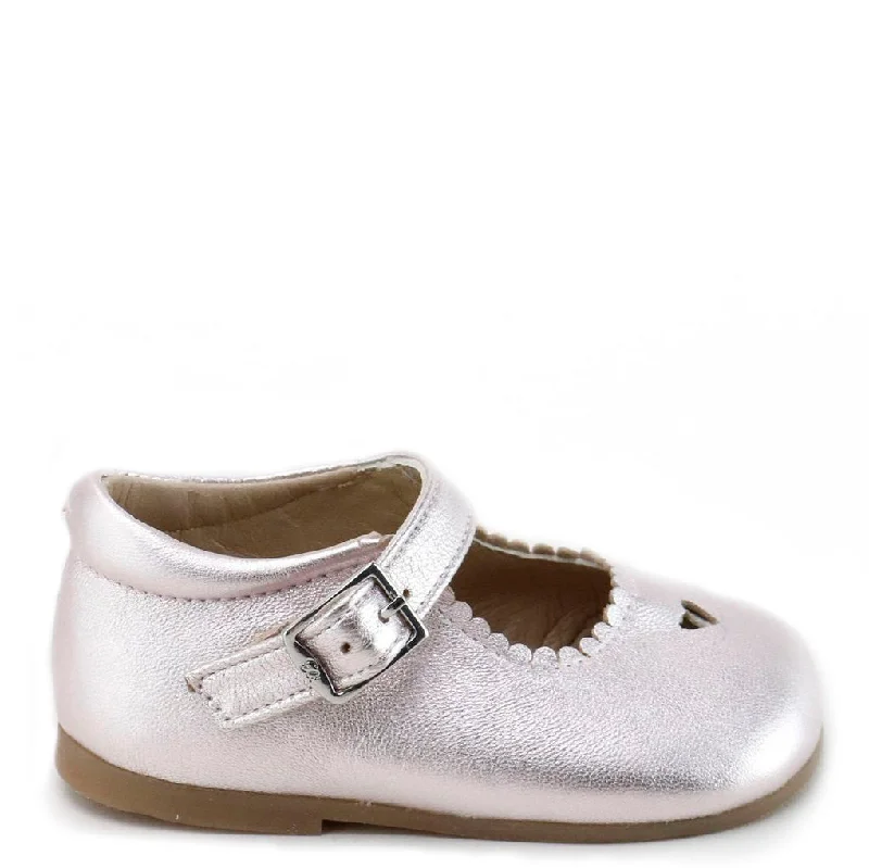 Papanatas Pink Shimmer Heart Baby Shoe