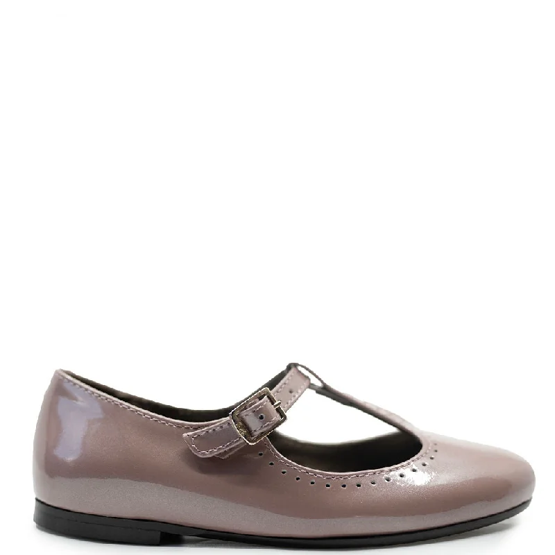 Papanatas Mauve Patent T Strap Mary Jane