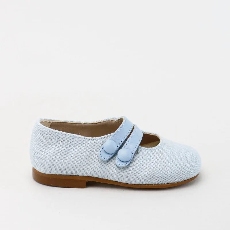 Papanatas Sky Linen Double Strap Mary Jane