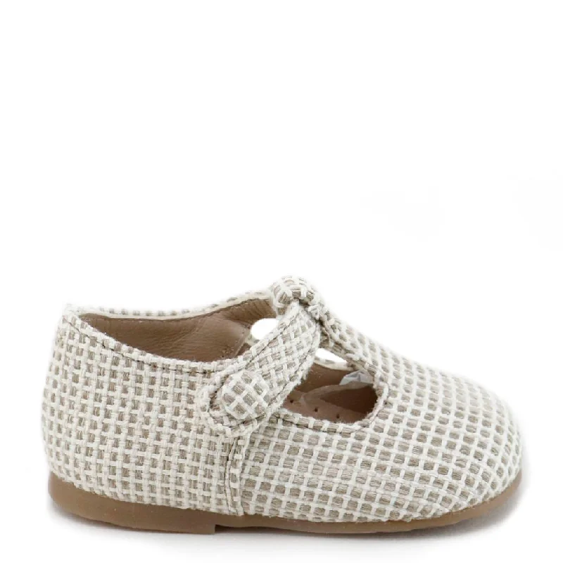 Papanatas Taupe Weave Baby Shoe