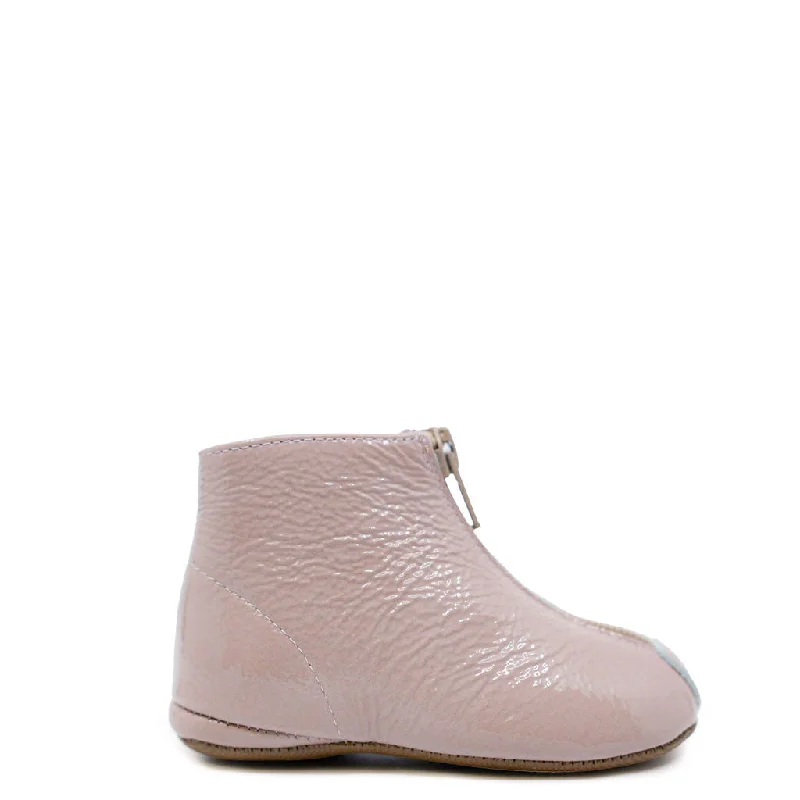 Pepe Nude Patent Zipper Baby Bootie