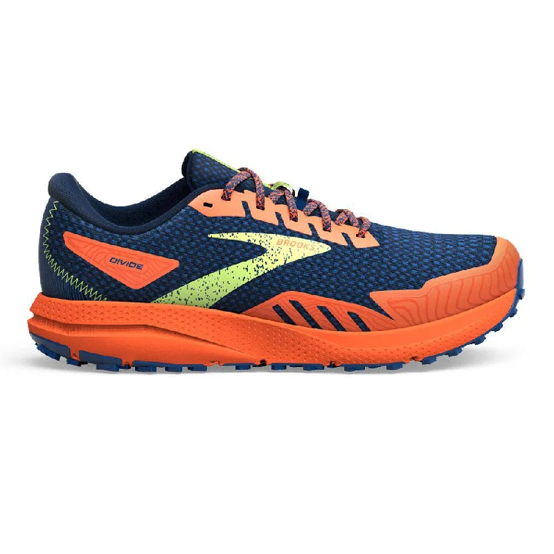 Men's Brooks Divide 4, Navy/Firecracker/Sharp Green, 15 D Medium