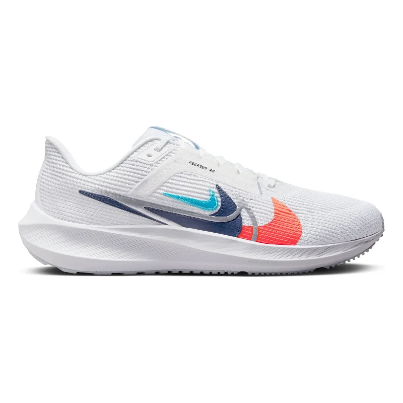 Men's Nike Pegasus 40 Premium, White/Multi-Color, 8.5 D Medium