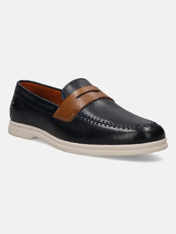 bugatti Dark Blue Loafers