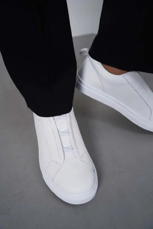 SLIP-ON LEATHER SNEAKERS