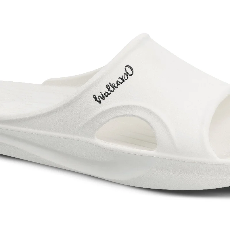 Walkaroo Men Slider  - WC4842 White