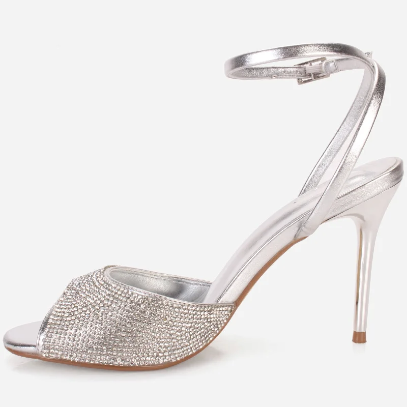 Women's ""BILLAROS"" Shimmery Stiletto Evening Sandals